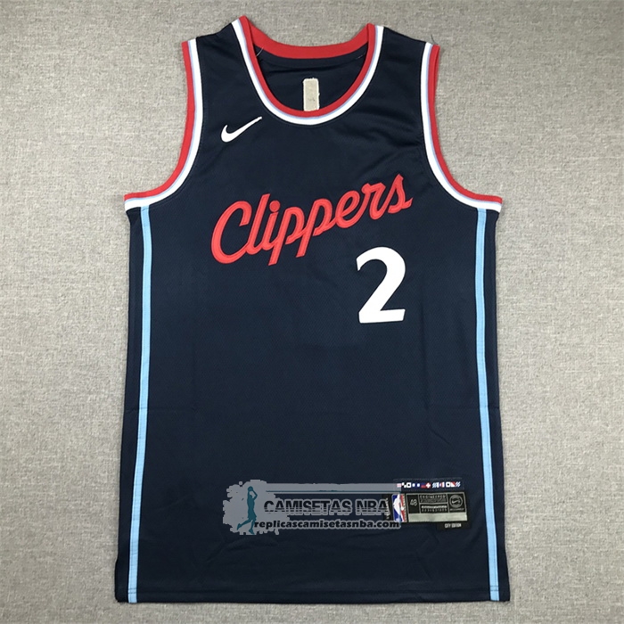 Camiseta Los Angeles Clippers Kawhi Leonard NO 2 Icon 2024-25 Azul
